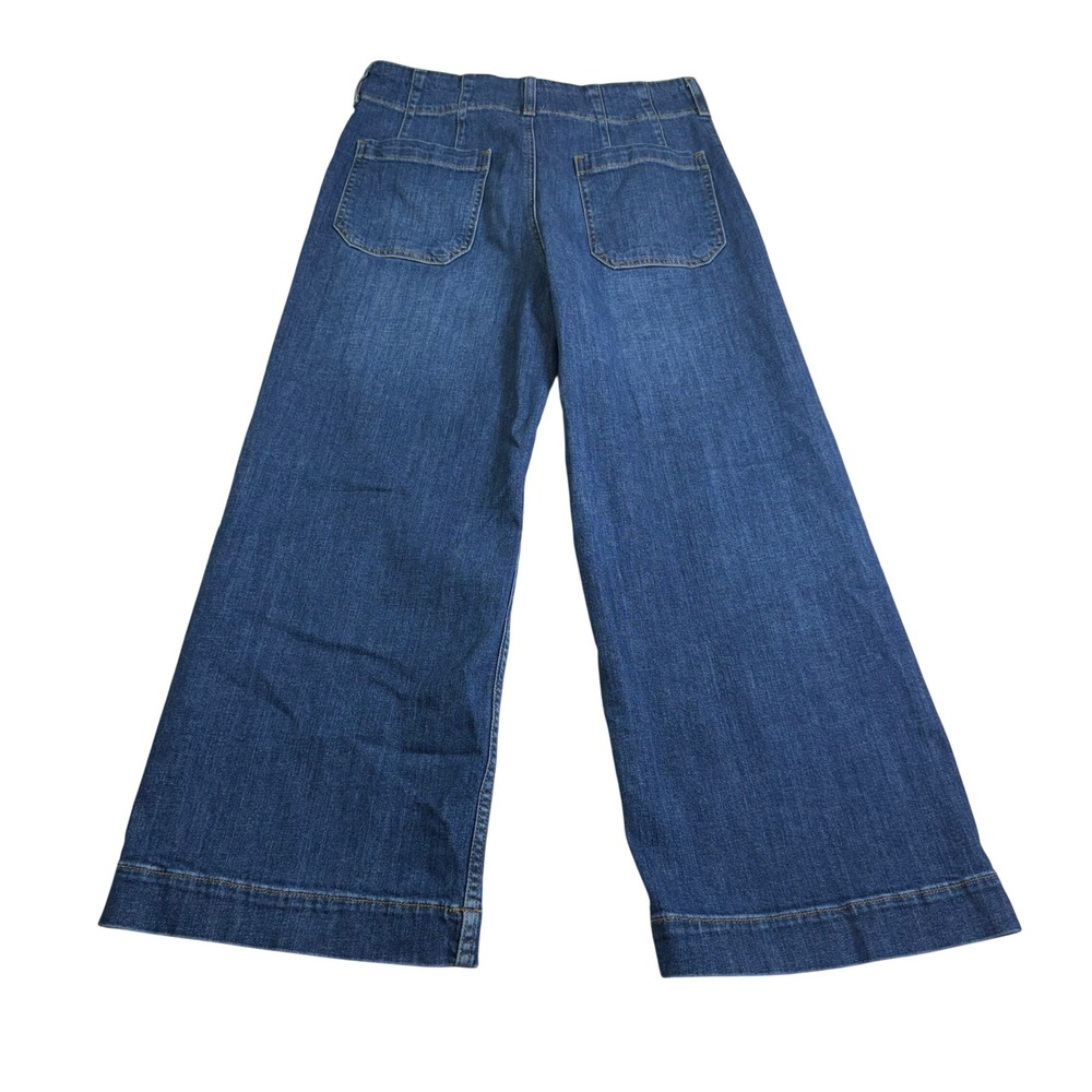 Maeve The Colette Wide Leg Jeans Women 30 Blue Excellent High Rise Patch Pocket - Picture 8 of 8